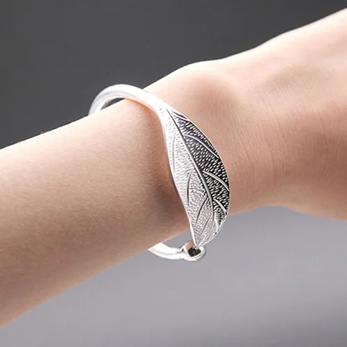 Vista 6 de Pulseras de plata de ley 925 para mujer elegante pulsera de plata de ley 925 pulsera de joyería para mujer pulseras de plata para cumpleaños