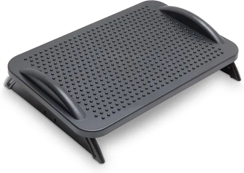 Vista 2 de IO CREST - Reposapiés ergonómico para debajo del escritorio con 3 posiciones de ángulo, ajuste de ángulo de inclinación de 30 grados, textura Negro