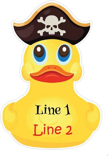 Vista 2 de Decoración de imán de puerta de crucero de pato pirata personalizada para la puerta de su camarote