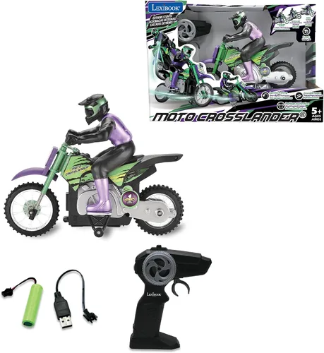 Vista 16 de LEXiBOOK - Crosslander Luminous Terrain Car, control remoto de muñeca, recargable, kit de acción electrónica, blanco/naranja