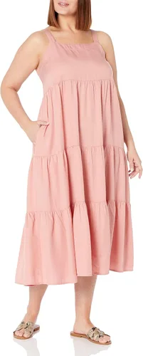 Vista 4 de The Drop - Vestido suelto y largo modelo Britt, escalonado, para mujer