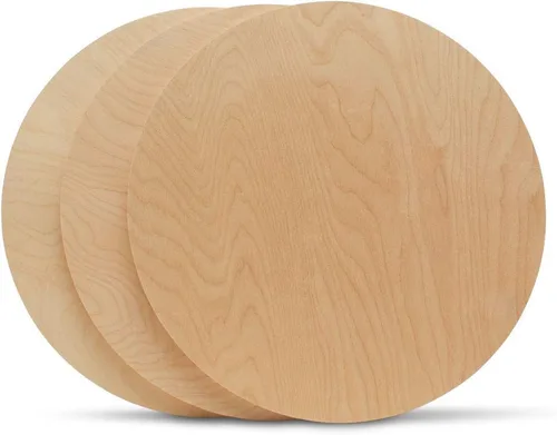 Vista 4 de Círculos de madera de 0.5 pulgadas de grosor, desde 10 hasta 24 pulgadas de diámetro
