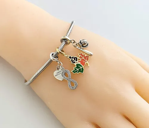 Vista 4 de BOLENVI Abalorio de plata de ley 925 con dije de béisbol para pulseras o collares similares, Plata esterlina, Sin gemas.