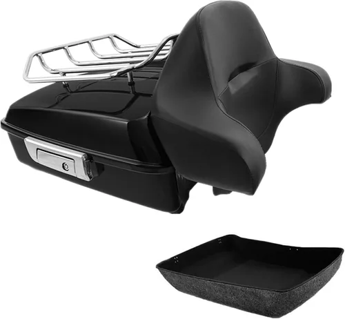 Vista 5 de TCMT Chopped Tour Pack maletero portaequipajes y respaldo para Harley Tour Pak Touring CVO Road King Road Glide Street Glide Electra Glide Ultra