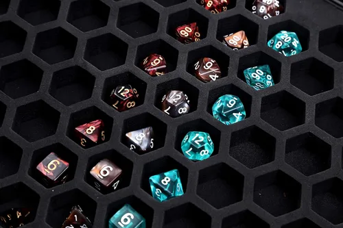 Vista 4 de Dice Palace - Estuche de almacenamiento y exhibición de dados 2 en 1 para guardar juegos y colecciones de dados DND Pathfinder Call of Cthulu - Caja