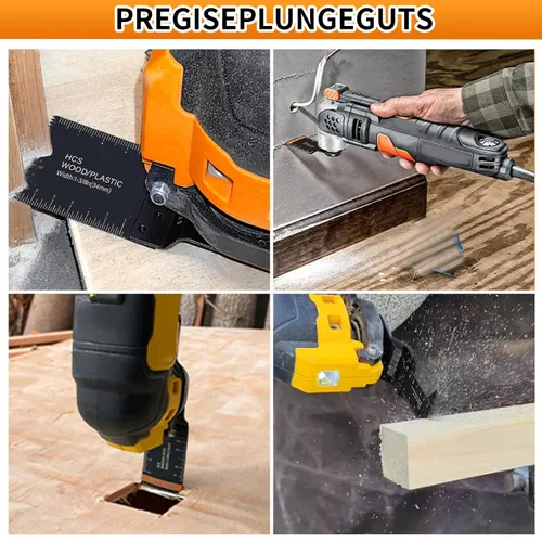 Vista 6 de AMZWEI 22 cuchillas oscilantes para herramientas, 5 tipos de titanio y HCS hojas de sierra oscilantes para metal, madera, plástico, cuchillas