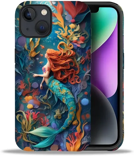 Vista 114 de DAIZAG Funda compatible con iPhone 11, hermoso color arena, patrón completo, carcasa rígida híbrida de plástico TPU + funda de protección