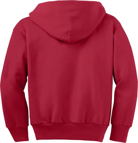 Vista 3 de INK STITCH Sudaderas con capucha de forro polar con cremallera completa y costuras de texto personalizado para jóvenes, varios