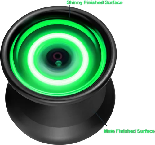 Vista 5 de Yoyo iluminado con batería extra, MAGICYOYO Y02 Aurora Yoyo profesional que no responde con guante Yoyo, bolsa Yoyo, 12 cuerdas Yoyo, luz verde