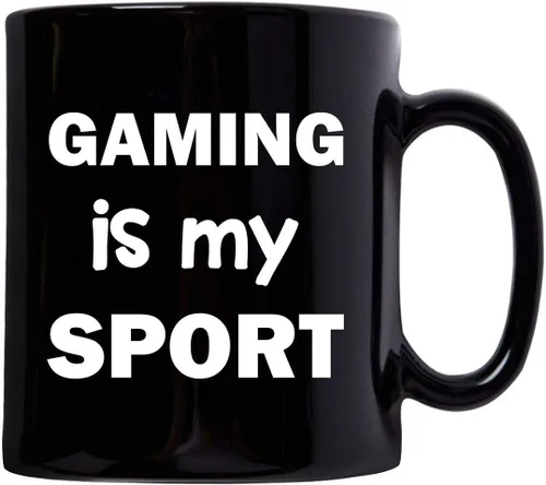 Vista 2 de Funny Gifts for Game Developer Designer Mug Coffee Tea Cup Black Ceramic 11oz - Video Gaming Design Dev Team Development Cute Gag Idea - Gaming is