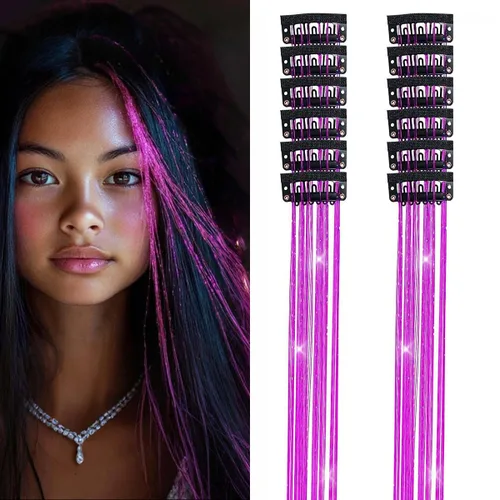 Vista 38 de Extensiones de cabello humano real con broches, 4.23 oz, 7 unidades, extensiones de cabello humano real con clip, de 14 pulgadas, rubio ceniza a