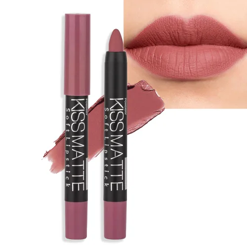 Vista 27 de BINGBRUSH Lápiz labial mate de larga duración, tinte de delineador de 01