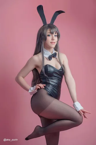 Vista 2 de CR ROLECOS Disfraz de conejito para mujer, traje de una pieza para cosplay de Senpai
