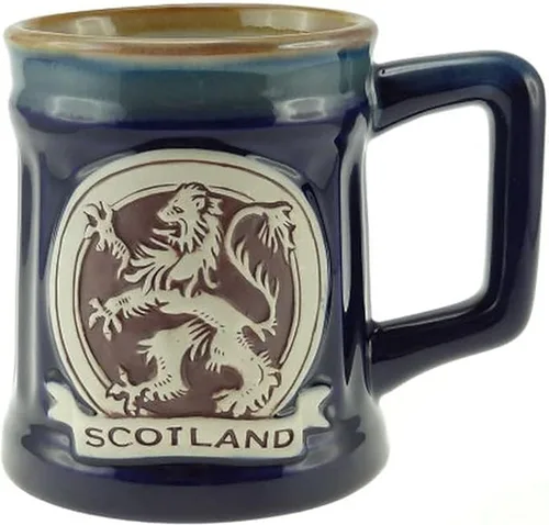 Vista 10 de Taza de gres de Glen Appin Escocia Taza de cerámica para café o cerveza 16.9 oz (500 ml) (Círculo celta - Negro)