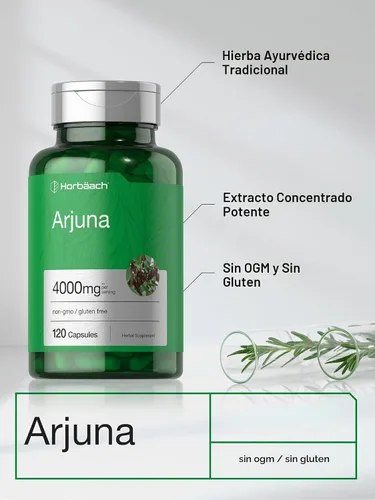 Vista 3 de Horbaach Arjuna Cápsulas 120 unidades de extracto de hierba de corteza