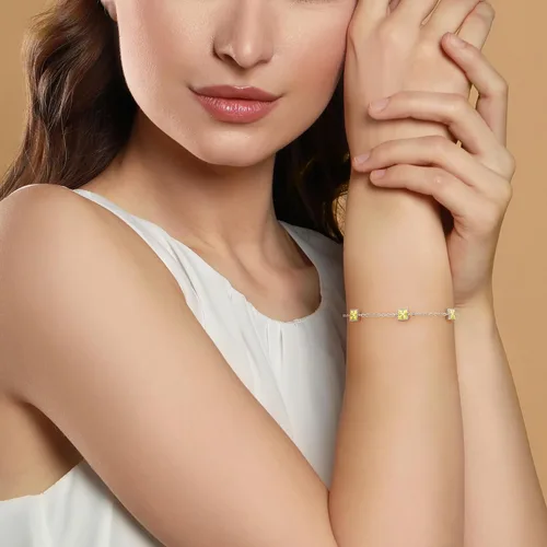 Vista 5 de CDE Pulseras de plata de ley 925 con piedra natal para mujer, delicada pulsera de eslabones ajustables para mujer, aniversario, cumpleaños