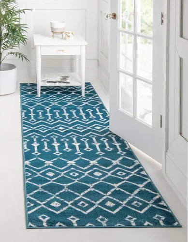 Vista 50 de Unique Loom Enrejado Marroquí Colección Trellis Geométrica Transicional Beige/Marfil Alfombra Área (10 pies 8 pulgadas x 16 pies 5 pulgadas)
