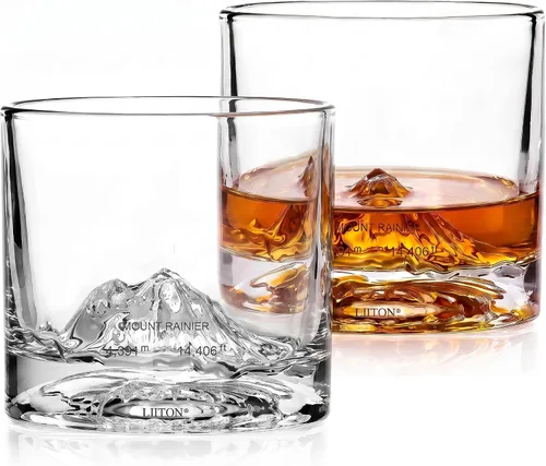Vista 15 de LIITON Denali Mountain Old Fashioned - Vasos de whisky (2 unidades), regalo
