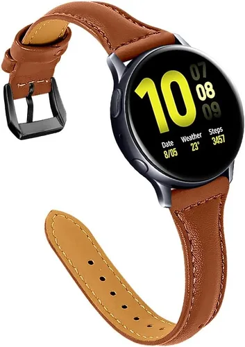 Vista 25 de JOYOZY Correa de cuero compatible con Samsung Galaxy Watch 6/7/FE/5/4 de 40 mm, 44 mm, Active (40 mm)/2 (40 mm) (44 mm), correa de muñeca delgada