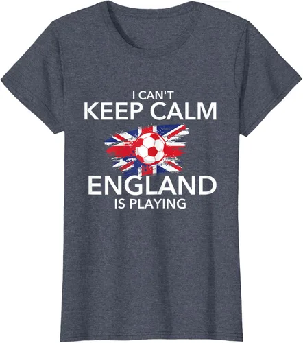 Vista 57 de I Can't Keep Calm England Is Playing - Camiseta para amantes del fútbol, Negro