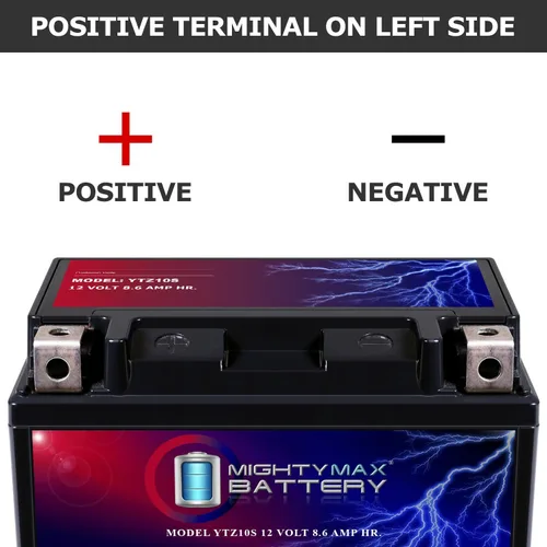Vista 3 de Mighty Max Battery Batería YTZ10S 12V 8.6AH para Yamaha 850 FZ-09 2017