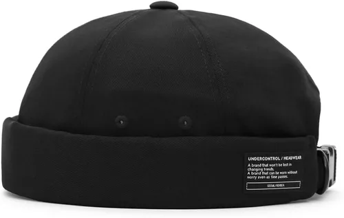 Vista 6 de UNDERCONTROL Gorro de marinero sin borde Leon de pescador sin visera Miki Skull Docker Beanie Trawler Táctico Cap de anillo para hombres y mujeres