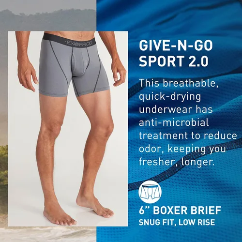 Vista 2 de ExOfficio Bóxer Give-N-Go Sport 2.0 de 6 pulgadas para hombre