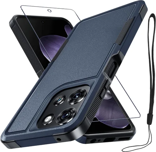 Vista 64 de Funda compatible con Moto G 5G 2024, cuerpo completo, resistente, resistente, a prueba de golpes, con correa de cordón, protector de pantalla