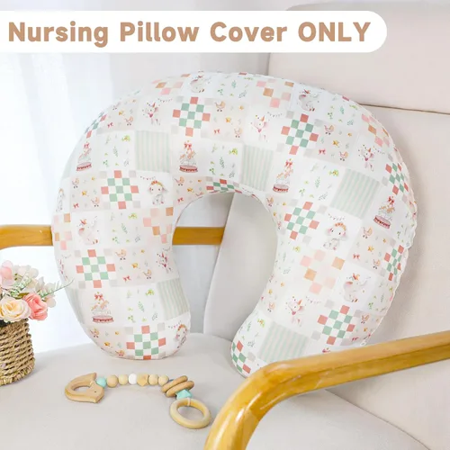 Vista 3 de SWESEN Fundas de almohada de lactancia, funda de lactancia ultra suave para almohadas de lactancia, funda de almohada elástica para bebés y niños