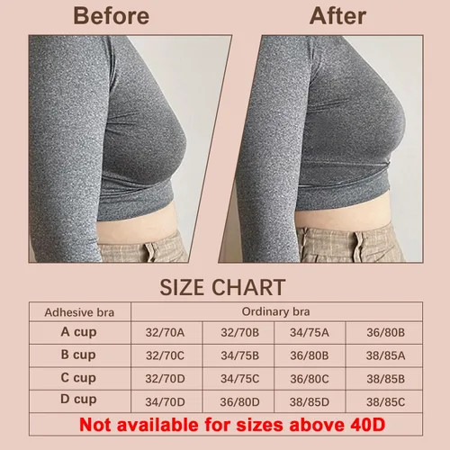 Vista 5 de Awant Sujetador adhesivo sin tirantes Invisible Sticky Boobs Sujetador adhesivo de silicona Sujetador sin espalda Pushup Lift Bra