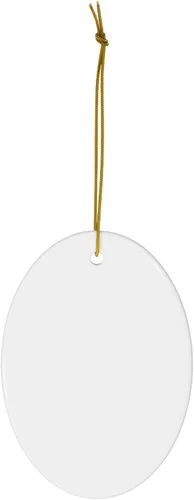 Vista 3 de Personal Stalker I Will Follow You - Gato persa de canela con nombre personalizado, adornos de Navidad 2023 ovalados de cerámica blanca, regalo