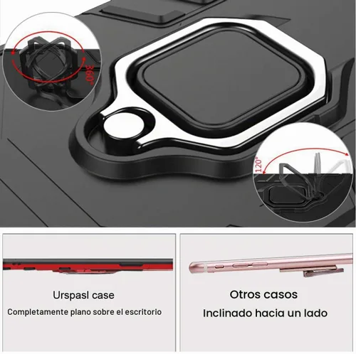 Vista 3 de Funda para Xiaomi Redmi Note 10 5G (no Note 10 4G) con protector de pantalla de vidrio templado híbrido resistente Armadura protectora con soporte