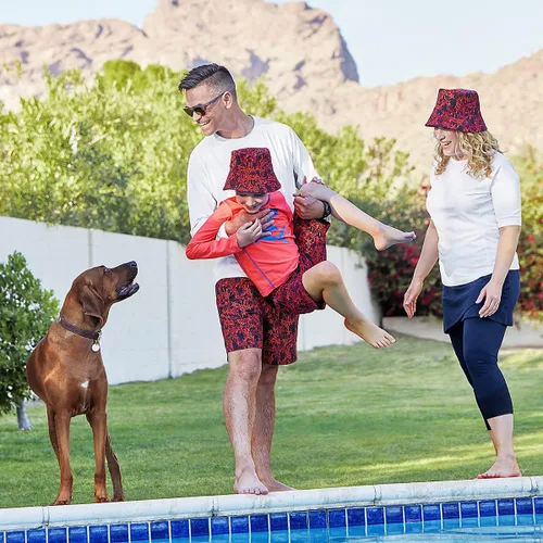 Vista 4 de Coolibar UPF 50 - Capris de natación con falda Kahula para mujer protección solar