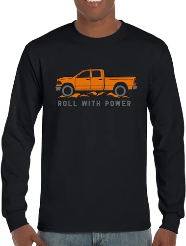 Vista 126 de Tee Hunt Camisetas gráficas y camisetas sin mangas para hombre Roll with Power Pickup Truck