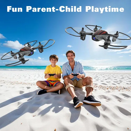 Vista 7 de Drones para niños de 8 a 12 años, dron con cámara 1080P para niños y adultos, FPV Drone con 2 baterías, mini dron con foto de gestos, cuadricóptero