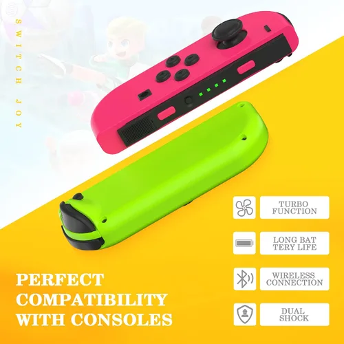 Vista 5 de FRGDOT Joycon Controller for Switch,Joy Cons for Switch Controllers,Left Right Wireless Remote Replacement for Switch Joycons Support Dual