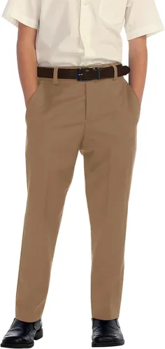 Vista 13 de Gioberti Pantalones de vestir con frente plano para niños Negro
