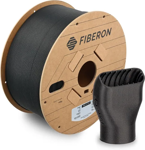 Vista 25 de Polymaker Fiberon ASA-CF08 Filamento ASA de fibra de carbono de 0.07 in 4.370 - 0.07 in Fiberon Asa-cf08 Negro 1.1 lbs (Código hexagonal: #000000)