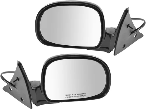 Vista 30 de TRQ Conjunto de 2 piezas de espejo lateral para conductor y pasajero, ajuste eléctrico, sin calefacción, sin memoria, color negro, compatible