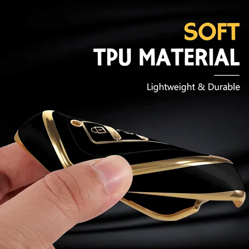 Vista 5 de Suave TPU coche Smart Cover Key Case se adapta a Toyota (negro)