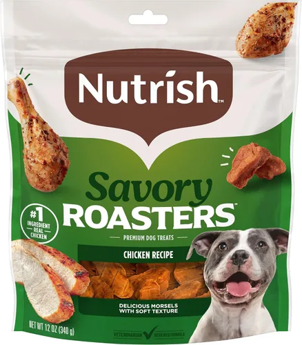 Vista 12 de Nutrish Savory Roasters - Golosinas de pollo para perros, relleno para calcetines de perro, bolsa de 30 onzas (Rachael Ray)