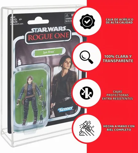 Vista 2 de EVORETRO Estuche Protector de Exhibición de Figuras de Acción Compatible con Star Wars, Marvel Legends, Figuras de Acción con Tarjeta GI-Joe de 3.75