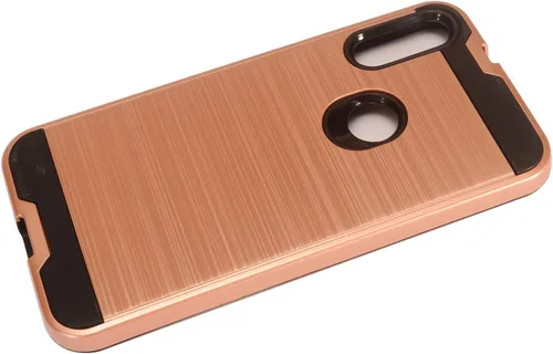 Vista 6 de Para Motorola Moto E (2020) XT2052 - Funda de teléfono estilo cepillado - CS3 oro rosa
