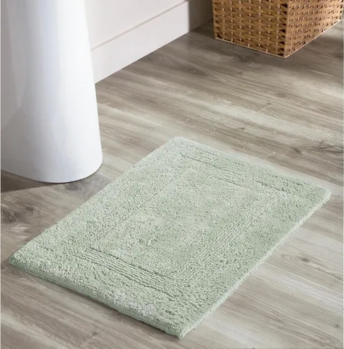 Vista 10 de Better Trends - Juego de 2 alfombras de baño 100% algodón, extra suaves, con borlas, de 17" x 24", alfombra de baño superabsorbente y reversible