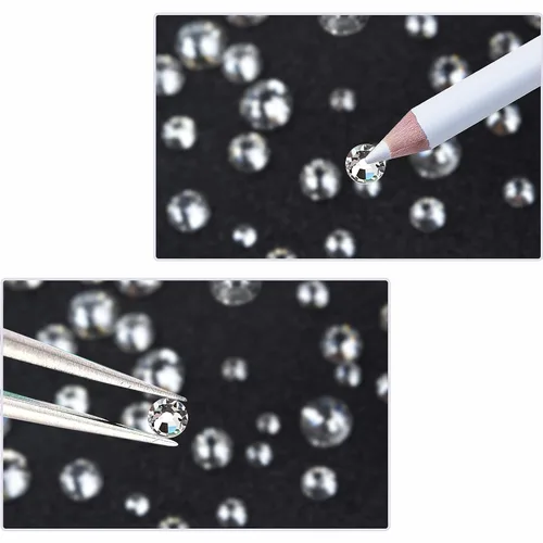 Vista 3 de Diamantes de imitación, 3150 piezas de gemas transparentes para uñas, joyas de cara plateada, gemas de ojo de dientes, diminutos diamantes de Cristal