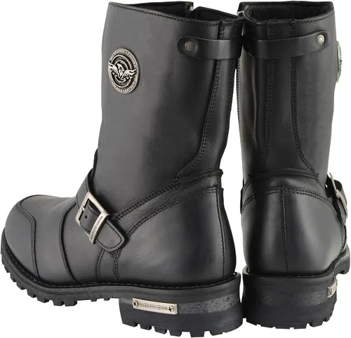 Vista 7 de Milwaukee Leather MBM9090 - Botas de motocicleta para hombre, de 9 pulgadas, con protector de palanca de cambios