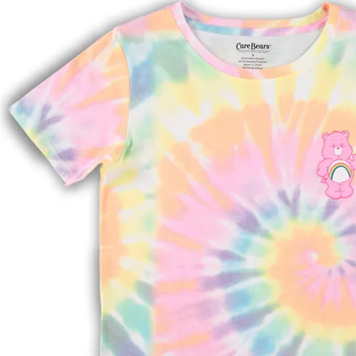 Vista 4 de Care Bears Camisa de moda para mujer - Ropa clásica para mujer - Cheer Friend Funshine Good Luck Tie Dye Tee