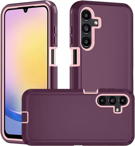 Vista 8 de Funda para Samsung Galaxy A17 5G, resistente a prueba de golpes, a prueba de polvo, 3 en 1, funda protectora resistente para Galaxy A17 5G (negro)