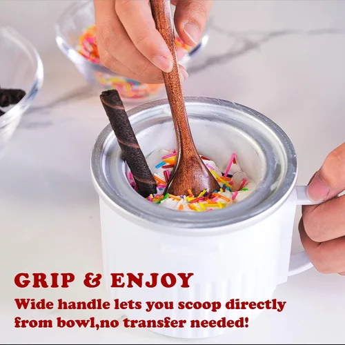 Vista 4 de Two Bowl - Accesorio para hacer helados para todos los mezcladores de pie KitchenAid, hace helado casero, gelato, sorbete, yogur congelado