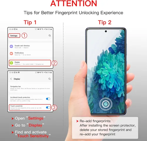 Vista 2 de JETech - Protector de pantalla para Samsung Galaxy S20 FE de 6.5 pulgadas con protector de lente de cámara, película de vidrio templado, compatible